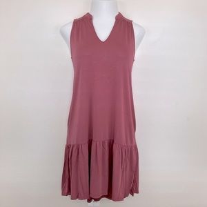 Lush Sleeveless V-Neck Mini Dress Marsala